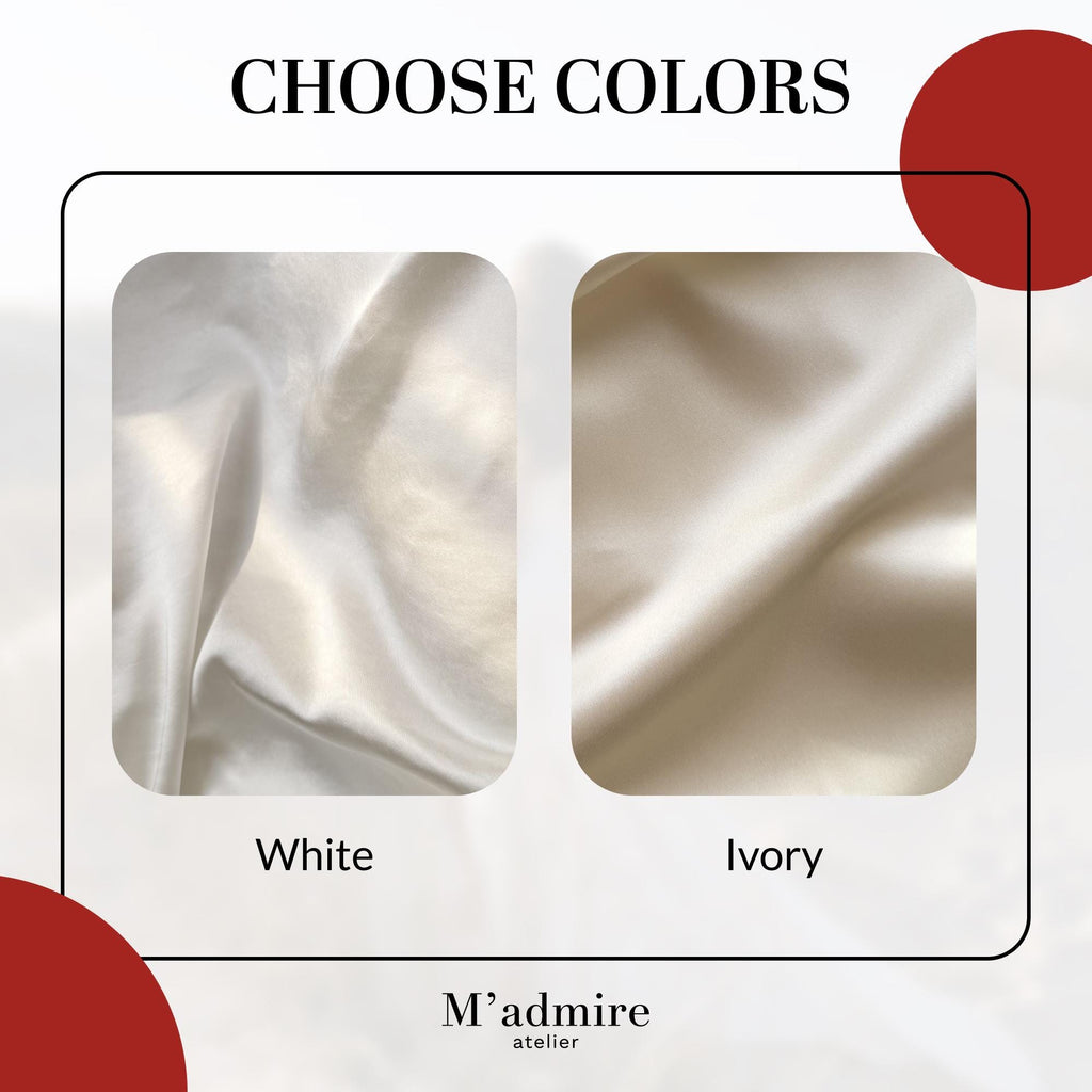 White Off-Shoulder Satin Mini Dress, Ivory Silk Sleeveless Bridal Gown, Boho Short Wedding Dress