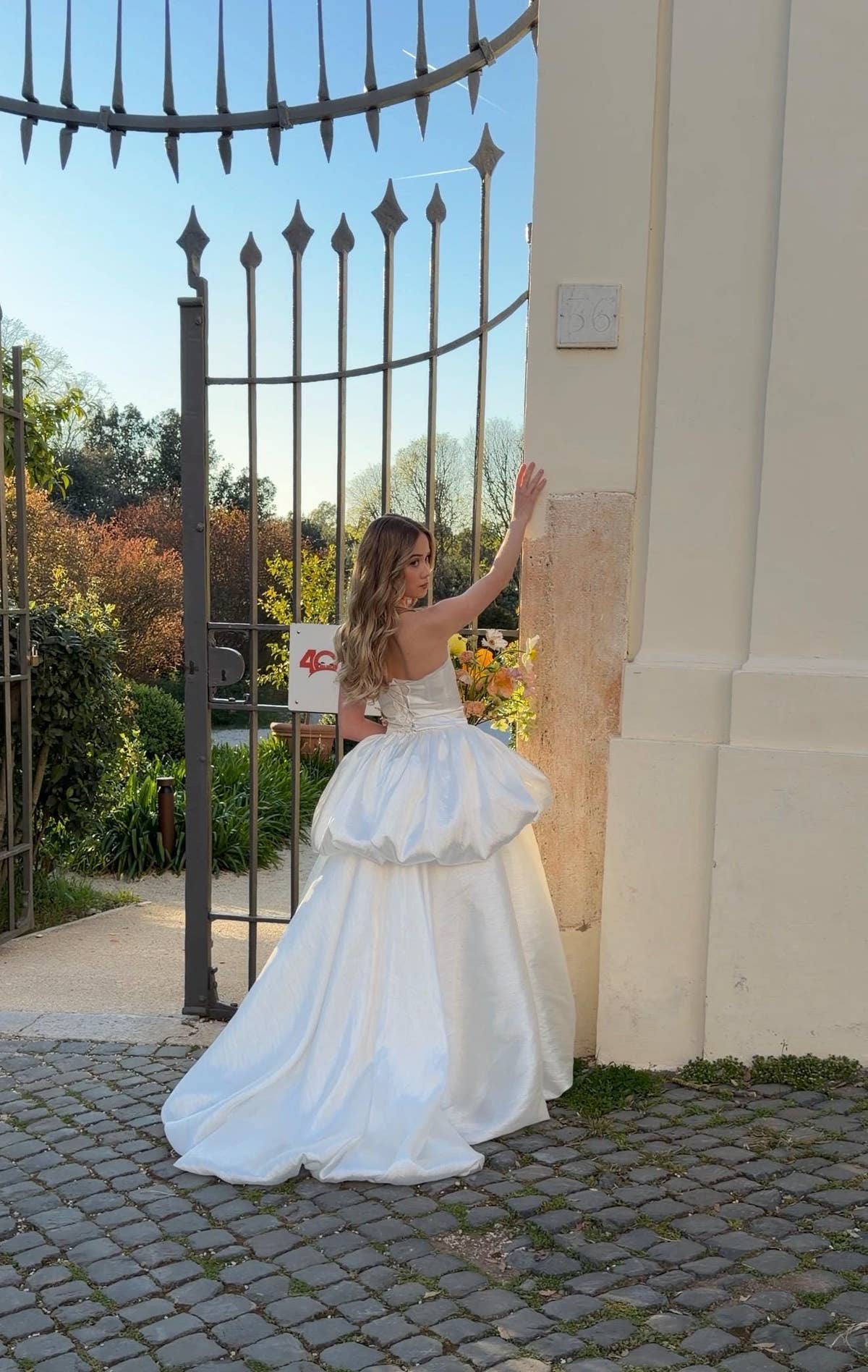 Two-Piece Wedding Dress, Strapless Corset A-Line Taffeta Gown, Custom Made