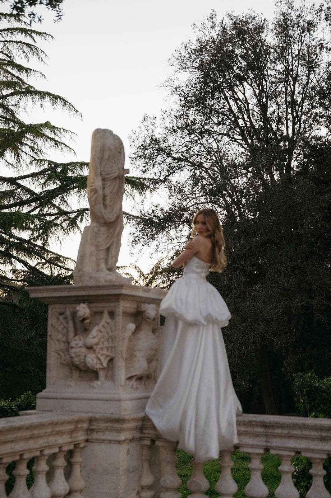 Two-Piece Wedding Dress, Strapless Corset A-Line Taffeta Gown, Custom Made