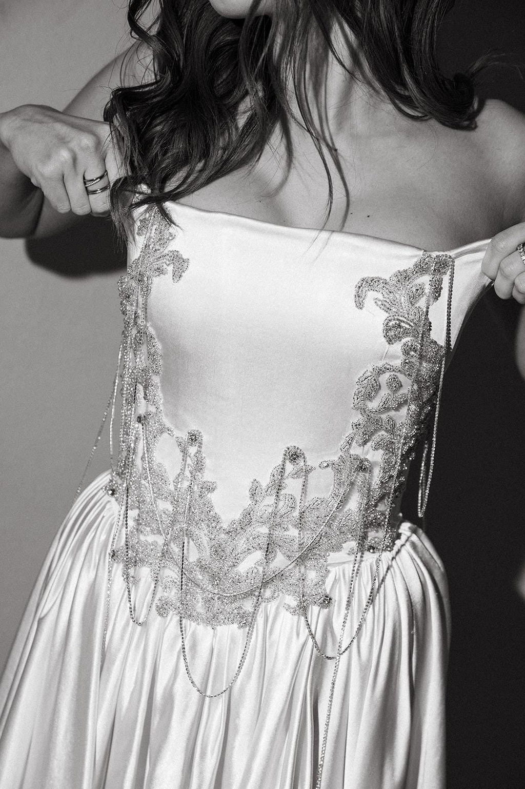 Ethereal Embroidered Wedding Dress, Vintage A-Line Bridal Gown, Custom