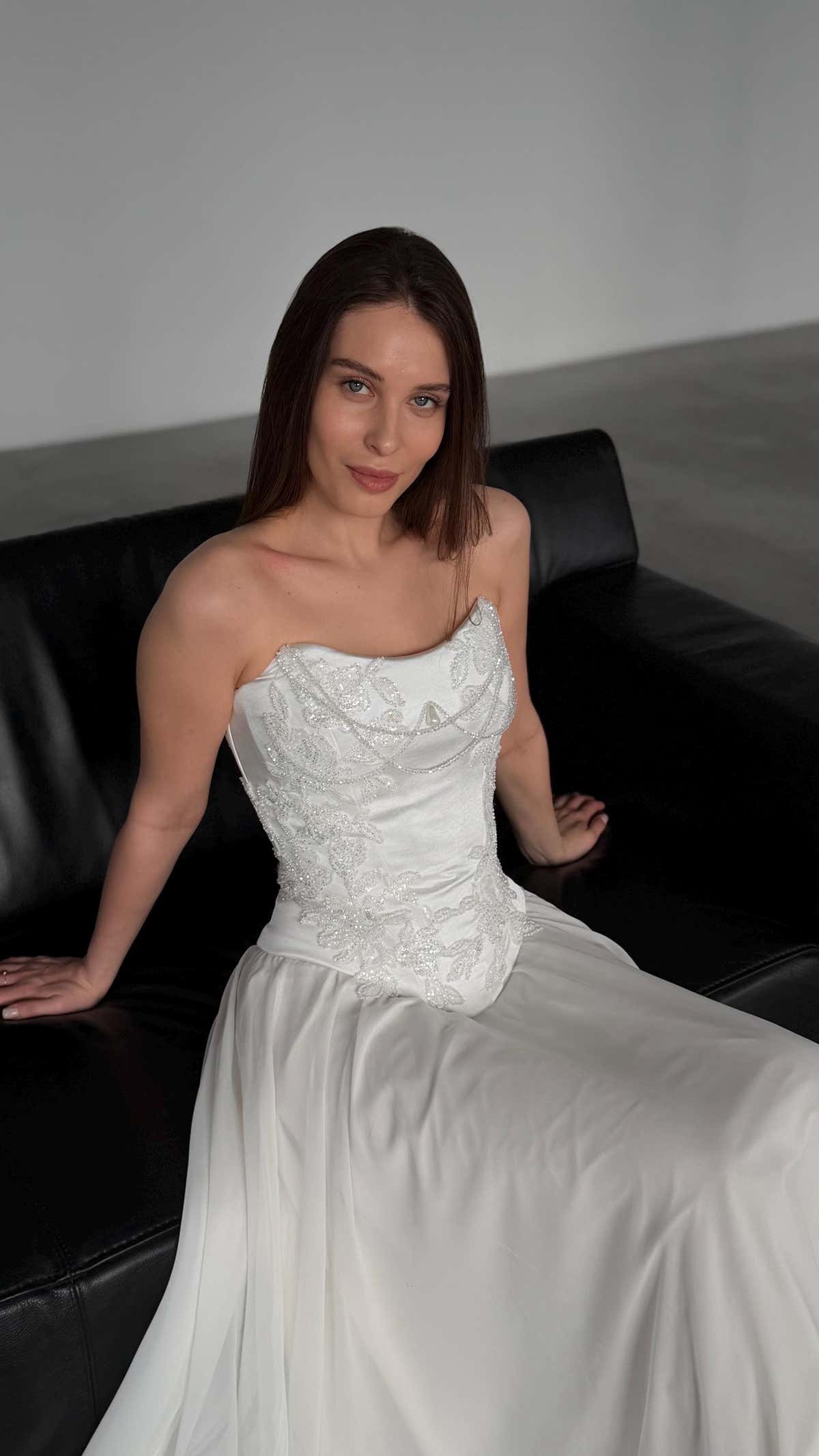Embroidered Bridal Corset Top, Beaded Lace Bodice, Lace-Up Back, Custom