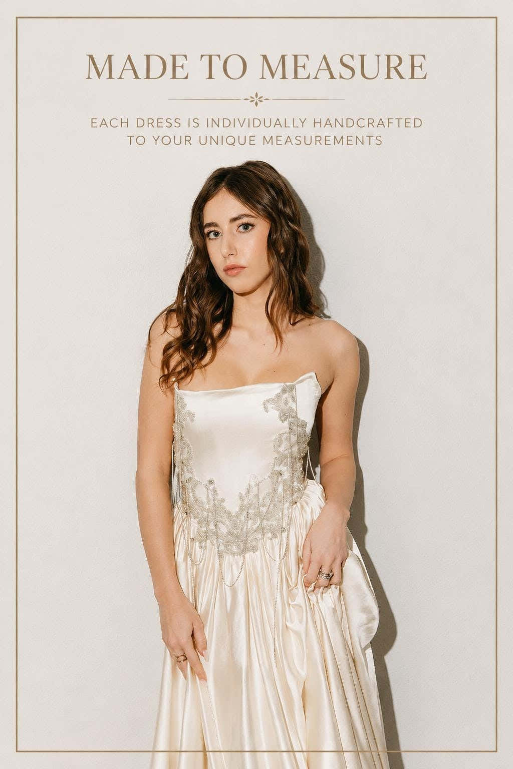 Ethereal Embroidered Wedding Dress, Vintage A-Line Bridal Gown, Custom