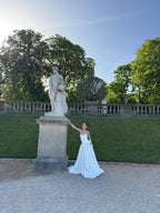 Strapless Wedding Dress, Taffeta Two Piece Corset A-Line, Custom