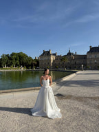 Strapless Wedding Dress, Taffeta Two Piece Corset A-Line, Custom