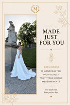 Strapless Wedding Dress, Taffeta Two Piece Corset A-Line, Custom