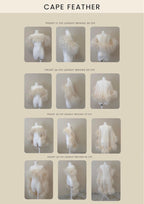 Ostrich Feather Bridal Cape, Ivory Silk Wedding Cover-Up, Custom Made